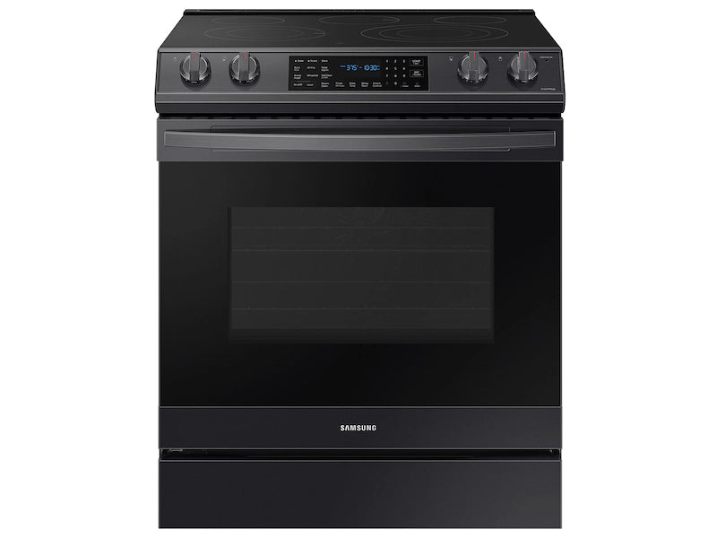Samsung 6.3 Cf Electric Slide-In W/ Air Fry, Black Stainless