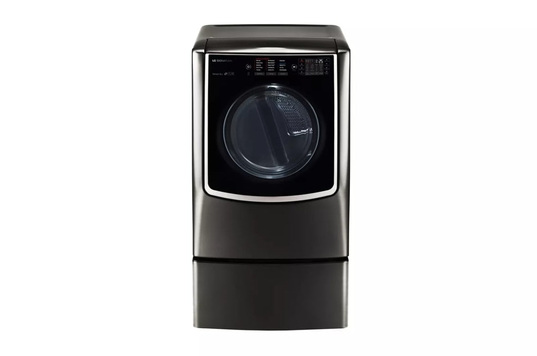 LG Signature 9.0 Cu. Ft TurboSteam Gas Dryer - Black Stainless