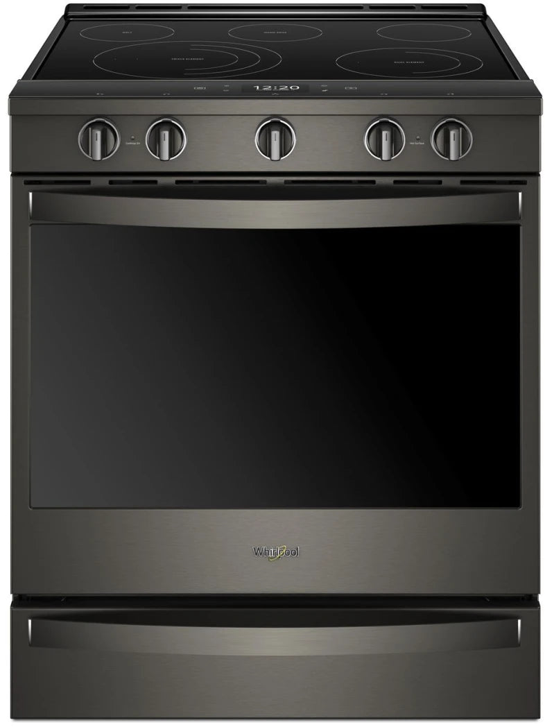 Whirlpool 30" Slide-in Electric Range - Black Stainless