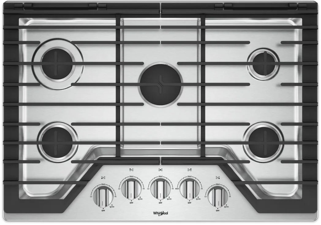 Whirlpool 30" Gas Cooktop - Stainless