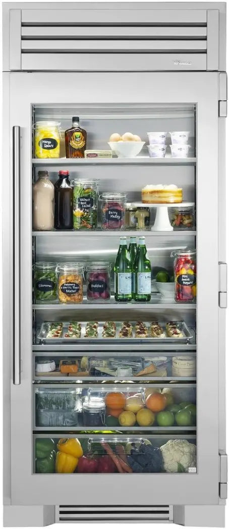 TRUE 36" Column All Refrigerator - Stainless Glass Door