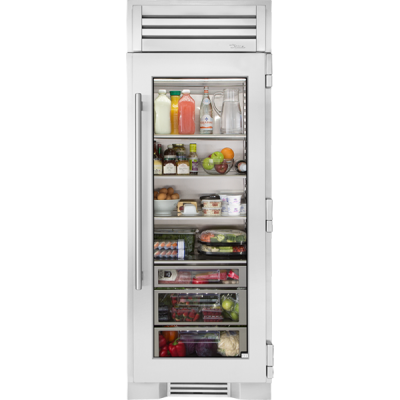 TRUE - 30" Column All Refrigerator - Stainless Glass Door